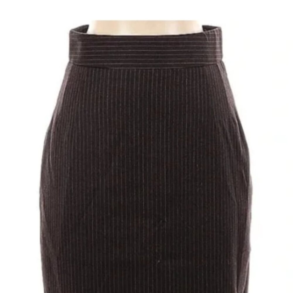 Banana Republic brown pinstripe pencil skirt